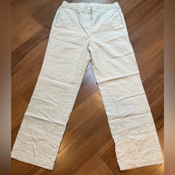 KIM ROGERS Women’s Cream Linen Pants - Picture 2 of 8